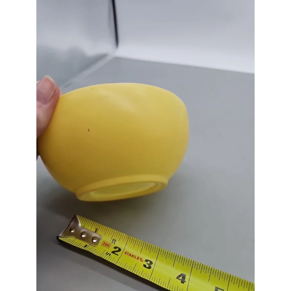 Vintage Anchor Hocking Fire King Ware Yellow Mixing Nesting Bowl 5